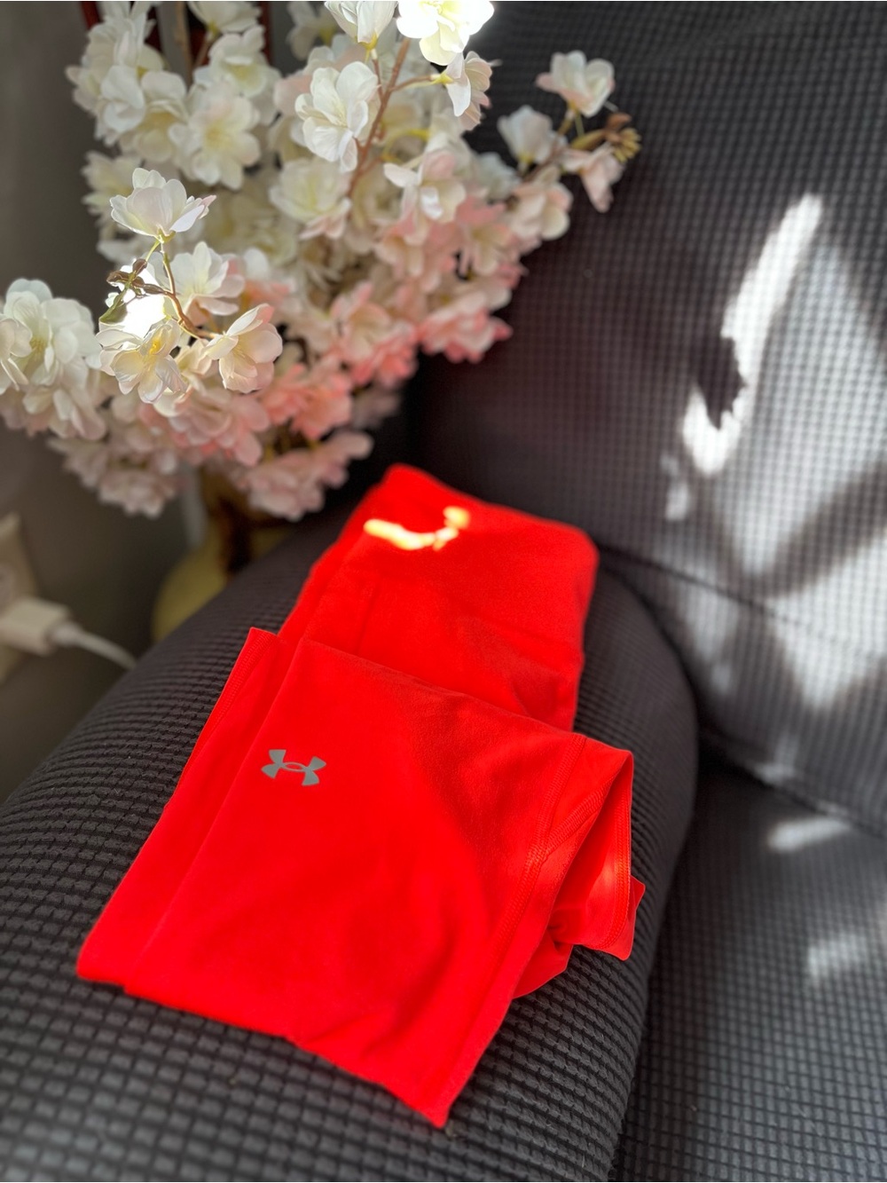 Under Armour orange neon leggings